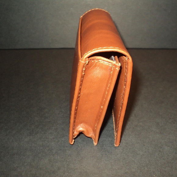 Royal Crown Leathers Business Card Case 4 1/8" Wide x 3" High Camel Brown NEW - Picture 5 of 8